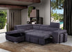 Positano 2 Seater Sofa Bed with Left Chaise & 2 Ottomans