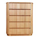 Ashby Fluted 5 Drawer Tallboy - Natural Ash