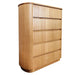 Ashby Fluted 5 Drawer Tallboy - Natural Ash