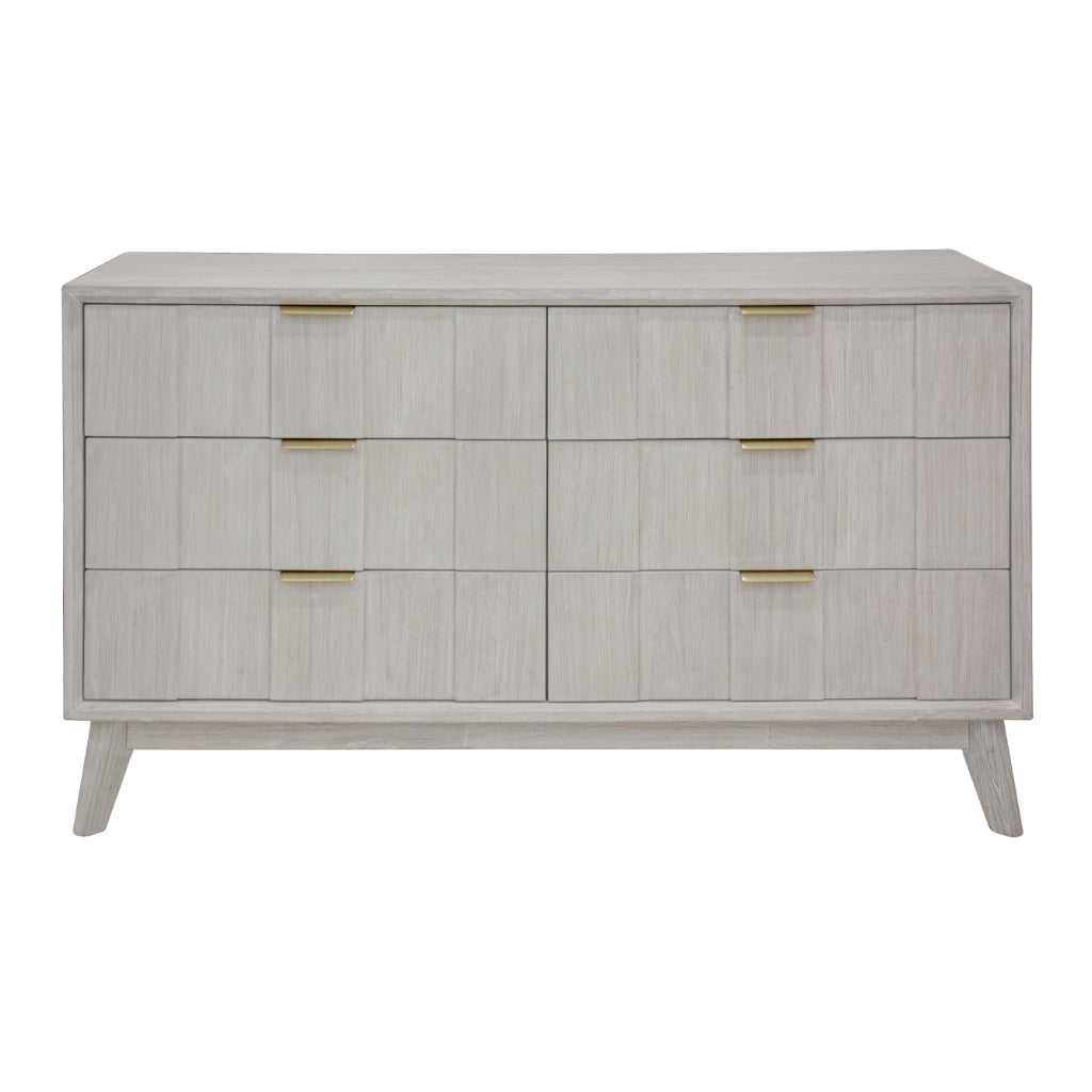 Alena 6 Drawer Dresser - White Wash