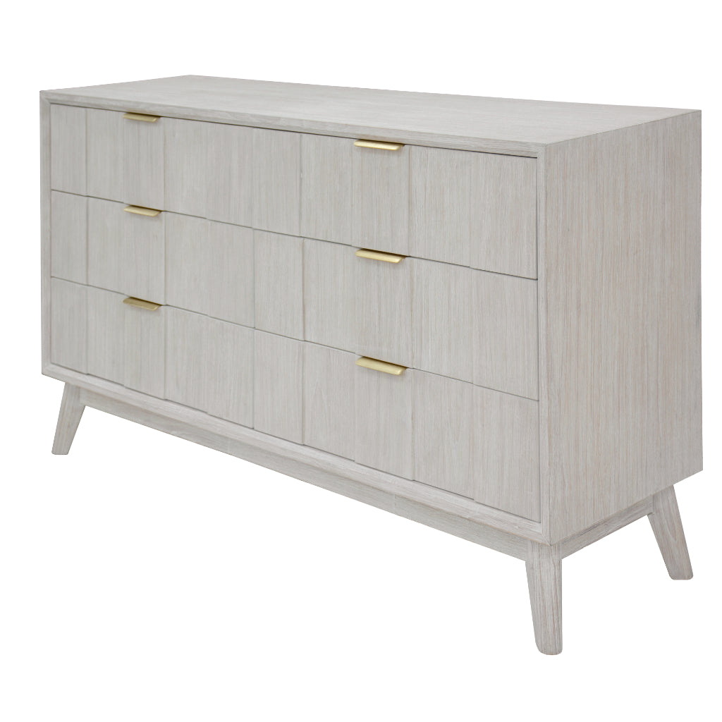 Alena 6 Drawer Dresser - White Wash