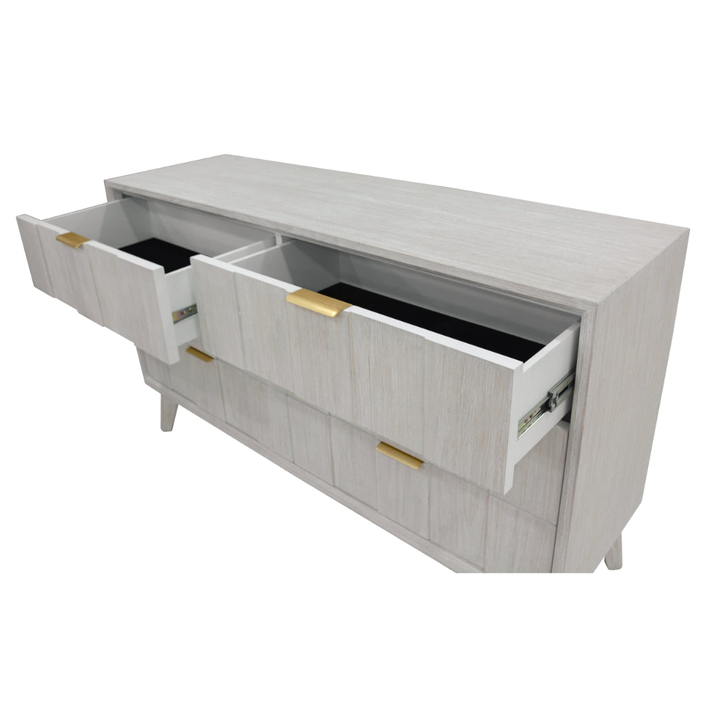 Alena 6 Drawer Dresser - White Wash