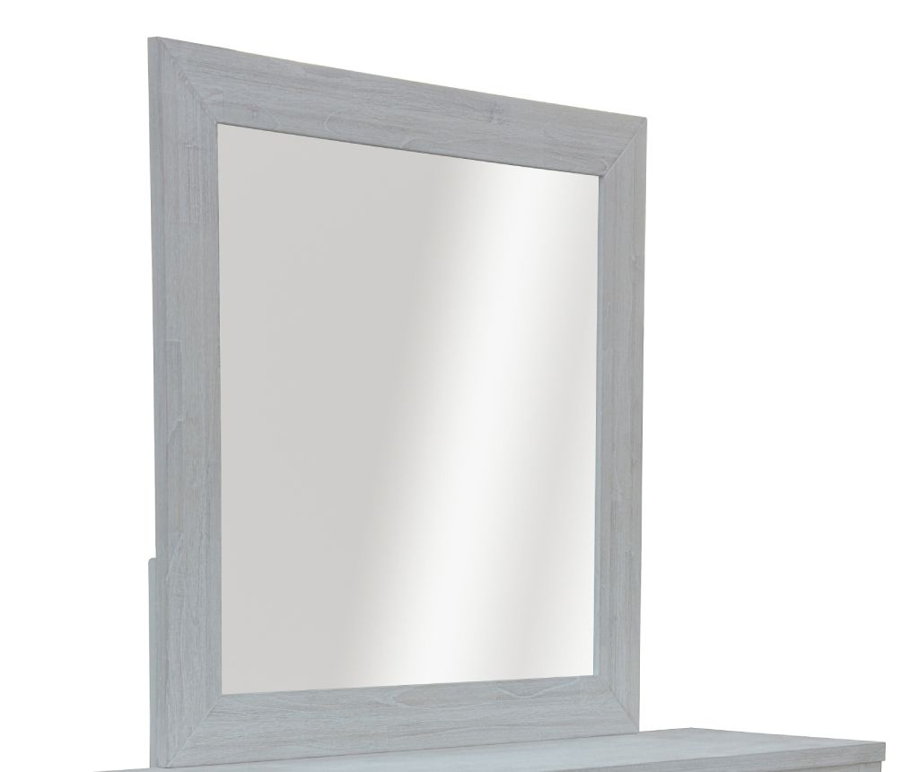 Tidewater Square Wall Mirror 100cm - White Wash
