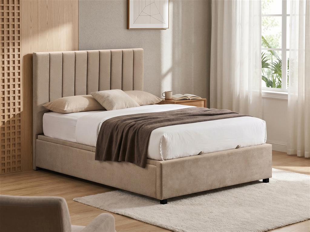Monarch Gas Lift Storage Queen Bed - Coffee