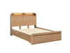 Belmont King Bed with LED Niche, USB & Drawers - Light Smoke