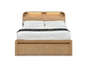 Belmont Queen Bed with LED Niche, USB & Drawers - Light Smoke