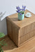 Belmont Fluted 2 Drawer Bedside Table - Light Smoke