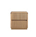 Belmont Fluted 2 Drawer Bedside Table - Light Smoke