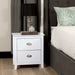 Nook 2 Drawer Bedside Table - White