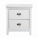 Nook 2 Drawer Bedside Table - White