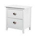 Nook 2 Drawer Bedside Table - White