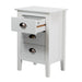 Nook 3 Drawer Bedside Table - White
