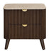Tavana Sintered Stone 2 Drawer Bedside Table