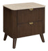 Tavana Sintered Stone 2 Drawer Bedside Table