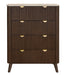 Tavana Sintered Stone 4 Drawer Tallboy - Walnut