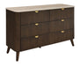 Tavana Sintered Stone 6 Drawer Dresser - Walnut