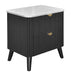 Tavana Sintered Stone 2 Drawer Bedside Table