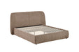 Selene Curved Upholstered Queen Bed - Cocoa
