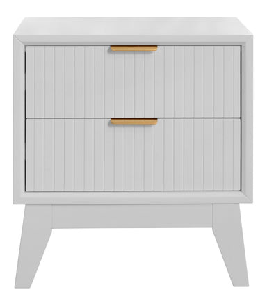 Aralyn 2 Drawer Bedside Table - White