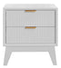 Aralyn 2 Drawer Bedside Table - White