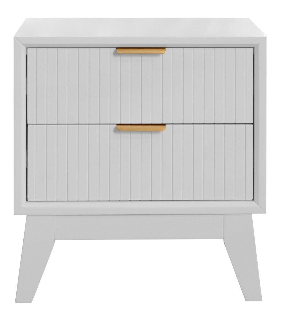 Aralyn 2 Drawer Bedside Table - White