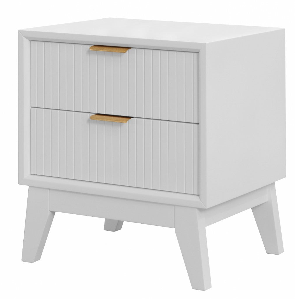 Aralyn 2 Drawer Bedside Table - White