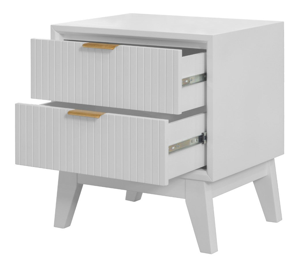 Aralyn 2 Drawer Bedside Table - White