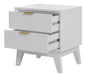 Aralyn 2 Drawer Bedside Table - White