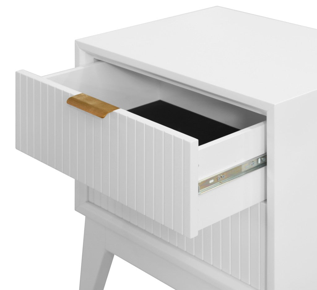 Aralyn 2 Drawer Bedside Table - White