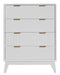 Guinevere 4 Drawer Tallboy - White