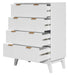 Guinevere 4 Drawer Tallboy - White