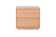 Kioto 2 Drawer Bedside Table - Natural