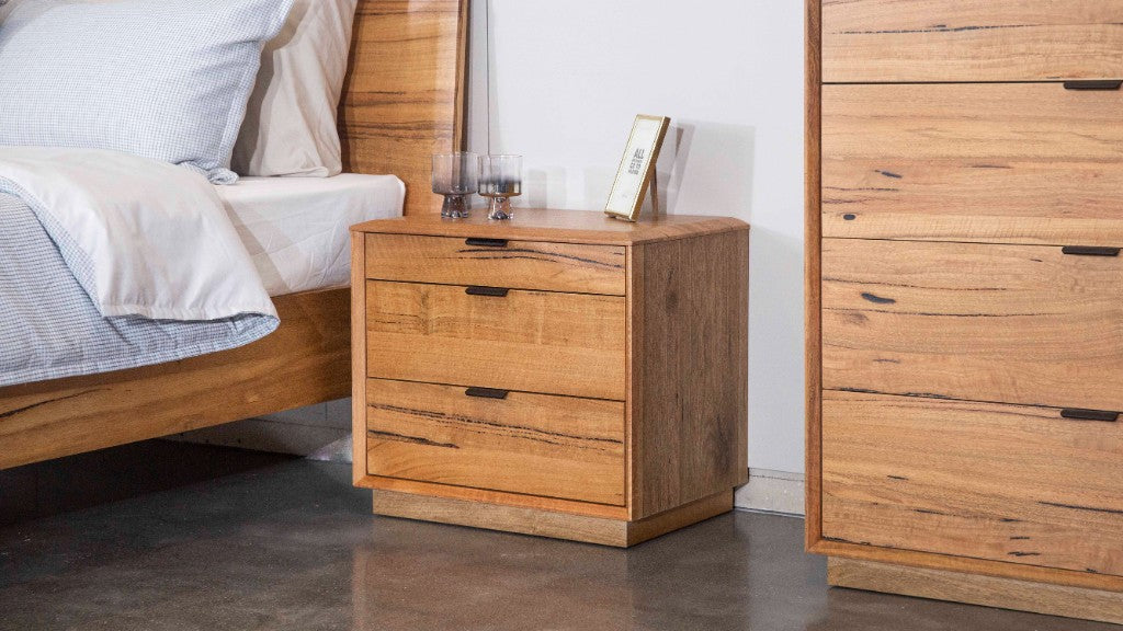 Galway Marri 3 Drawer Bedside - Natural