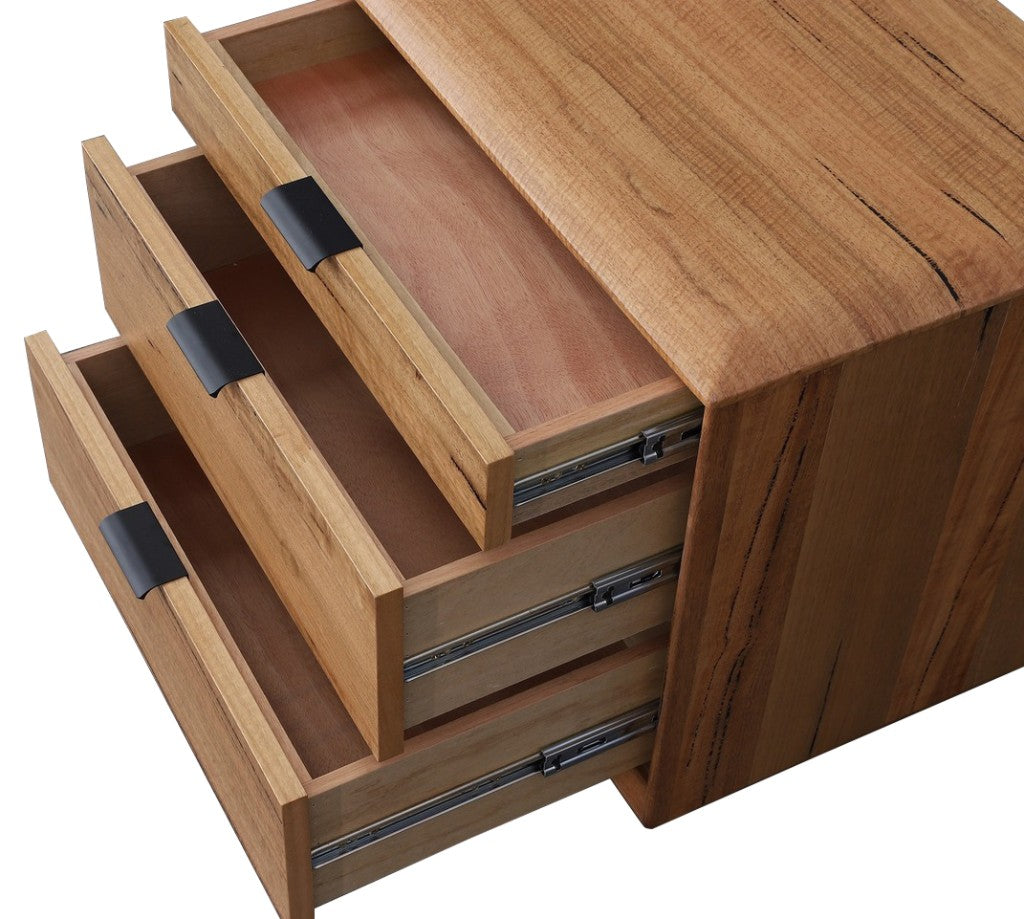 Galway Marri 3 Drawer Bedside - Natural