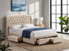 Grayson Winged 4 Drawer King Bed - Wheat