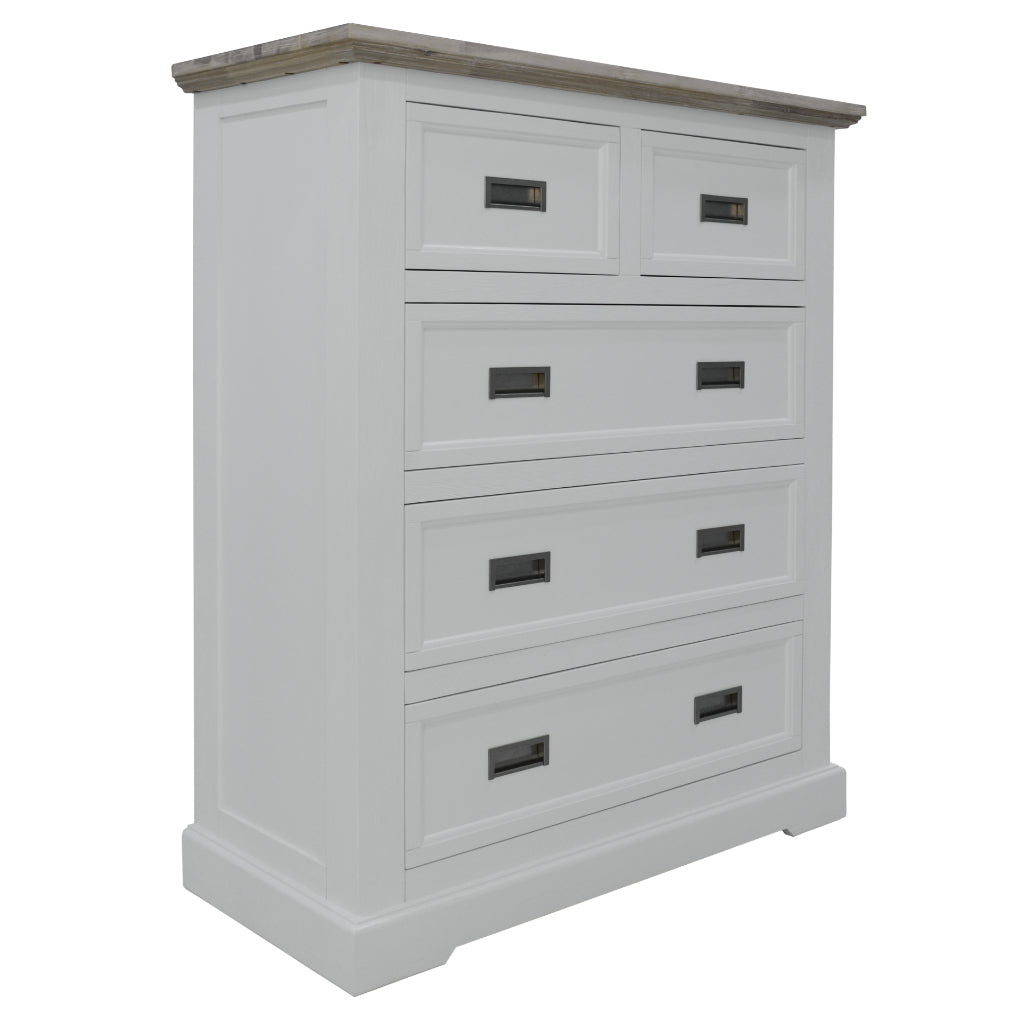 Seaview 5 Drawer Tallboy - Multi Colour