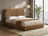 Bexley Curved Upholstered Queen Bed - Chestnut