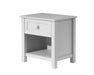 Milo 1 Drawer Bedside Table - White