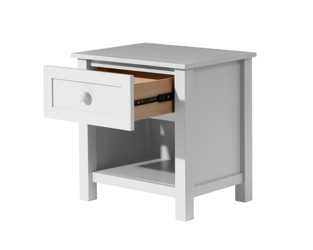 Milo 1 Drawer Bedside Table - White