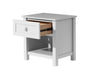 Milo 1 Drawer Bedside Table - White
