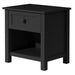 Milo 1 Drawer Bedside Table - Black
