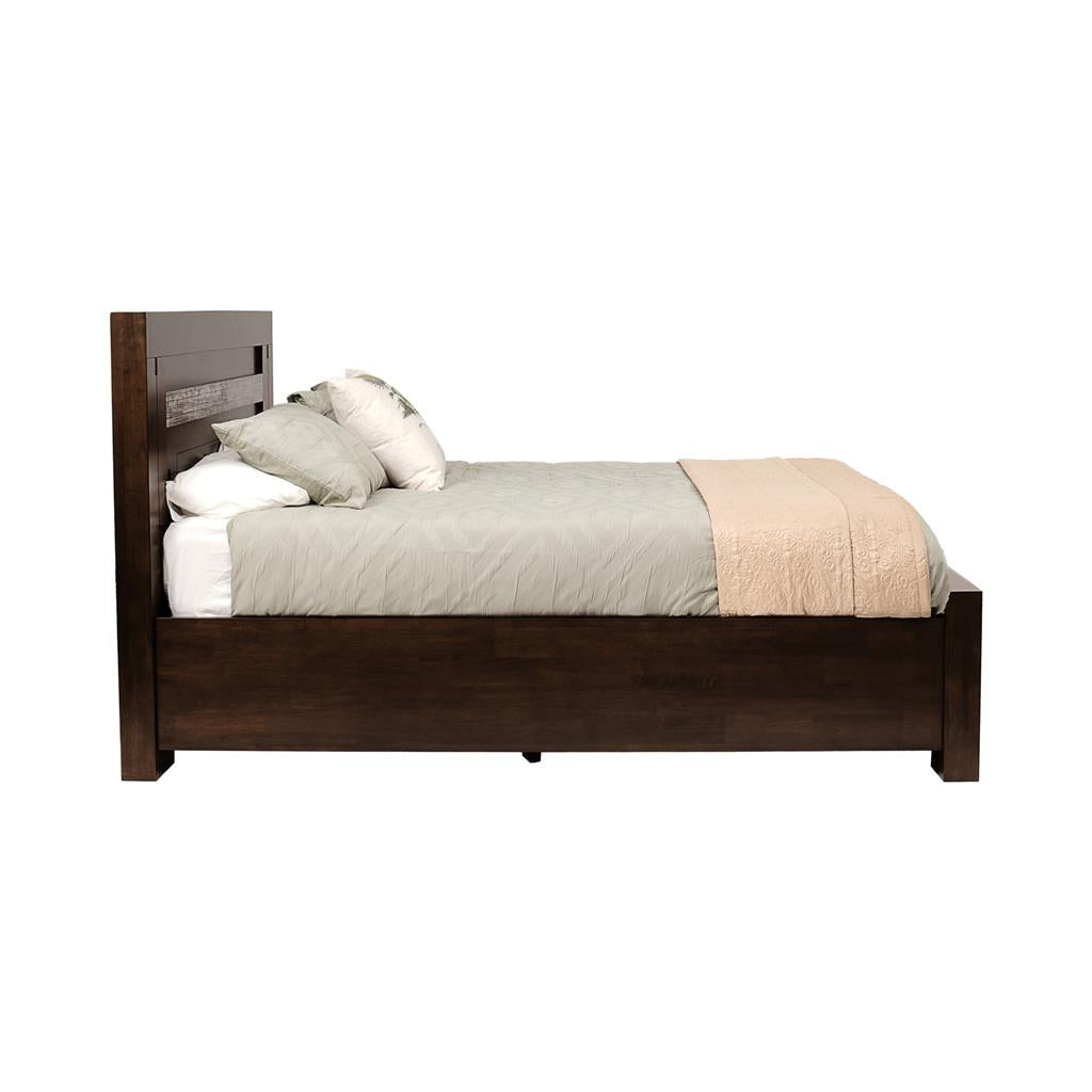 Timberline Queen Bed with Drawers - Charcoal Grey