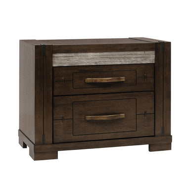 Timberline 2 Drawer Bedside Table - Charcoal Grey