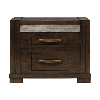 Timberline 2 Drawer Bedside Table - Charcoal Grey