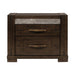 Timberline 2 Drawer Bedside Table - Charcoal Grey