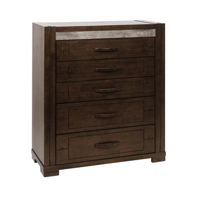 Timberline 5 Drawer Tallboy - Charcoal Grey