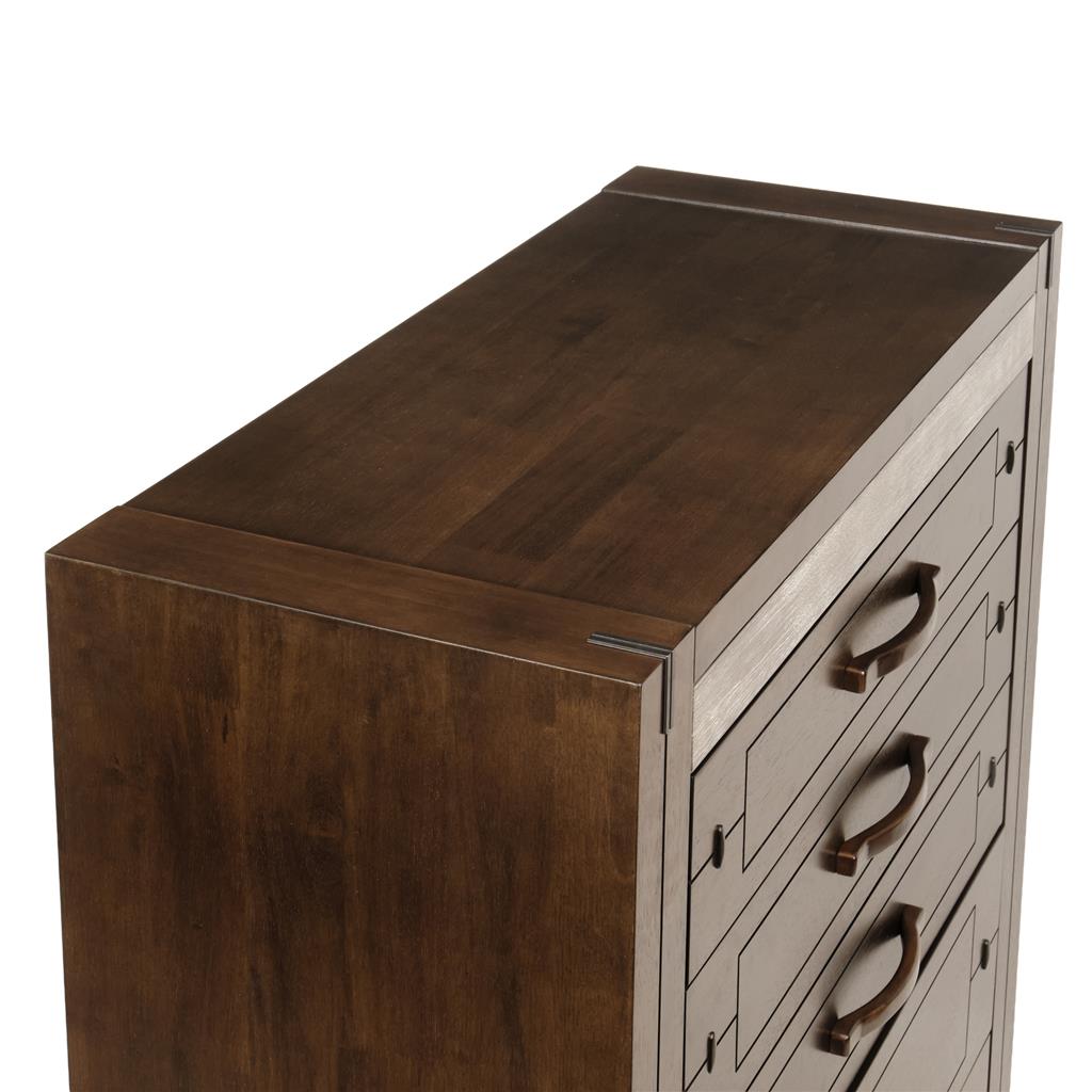 Timberline 5 Drawer Tallboy - Charcoal Grey