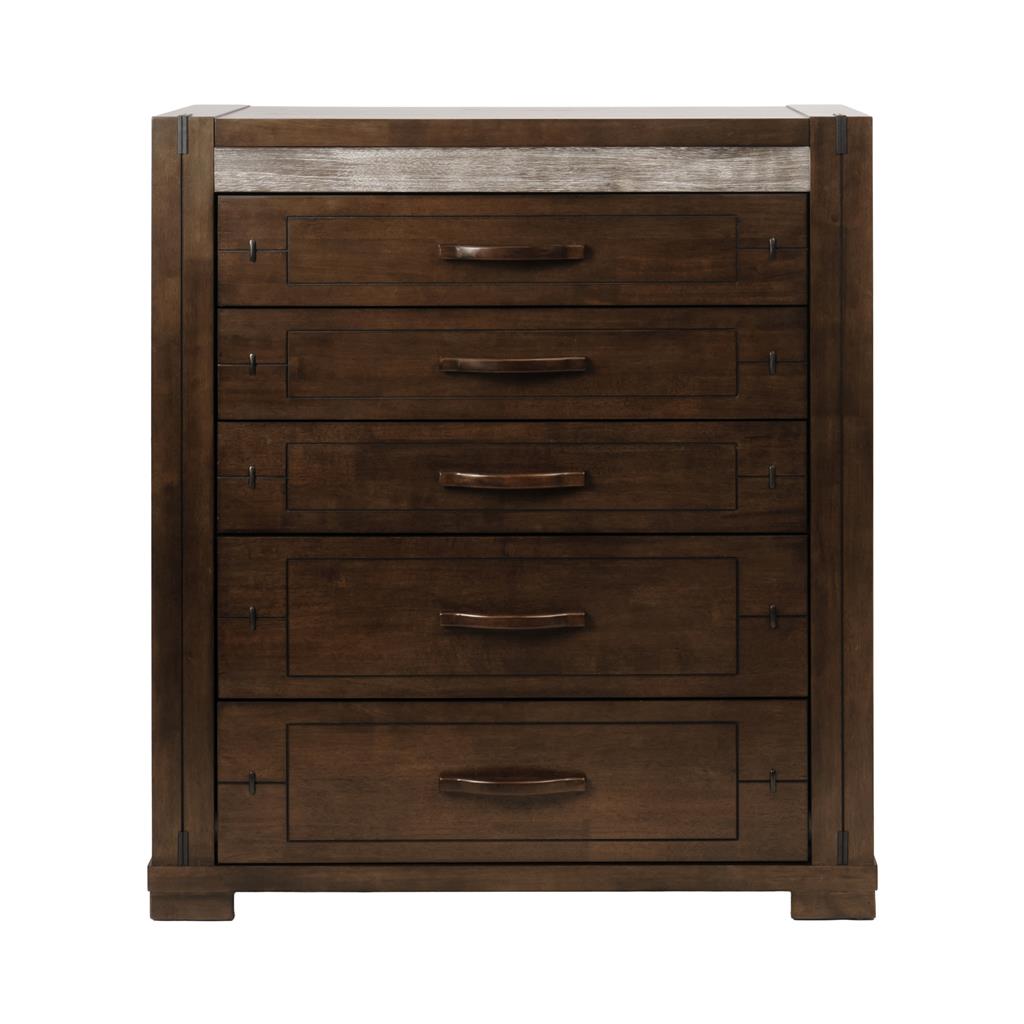 Timberline 5 Drawer Tallboy - Charcoal Grey