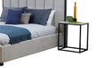 Beatrix Marble Top Bedside Table - Grey