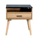 Nook 1 Drawer Bedside Table - Espresso/Oak